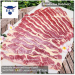 Beef rib SHORTRIB daging iga sapi  frozen Australia AMH 3-4 RIBS crossed cuts 3/8" & 1" (price/kg)